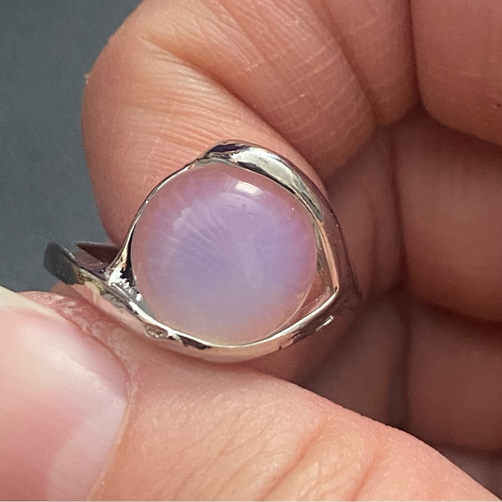 Size 8 Silver Opal Ring NEW